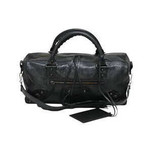 BALENCIAGA The City Shoulder Bag Black Leather